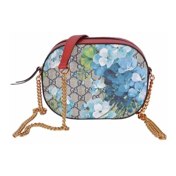Gucci Mini Blooms Chain Shoulder Bag Floral Crossbody Camera Bag - Picture 3 of 10